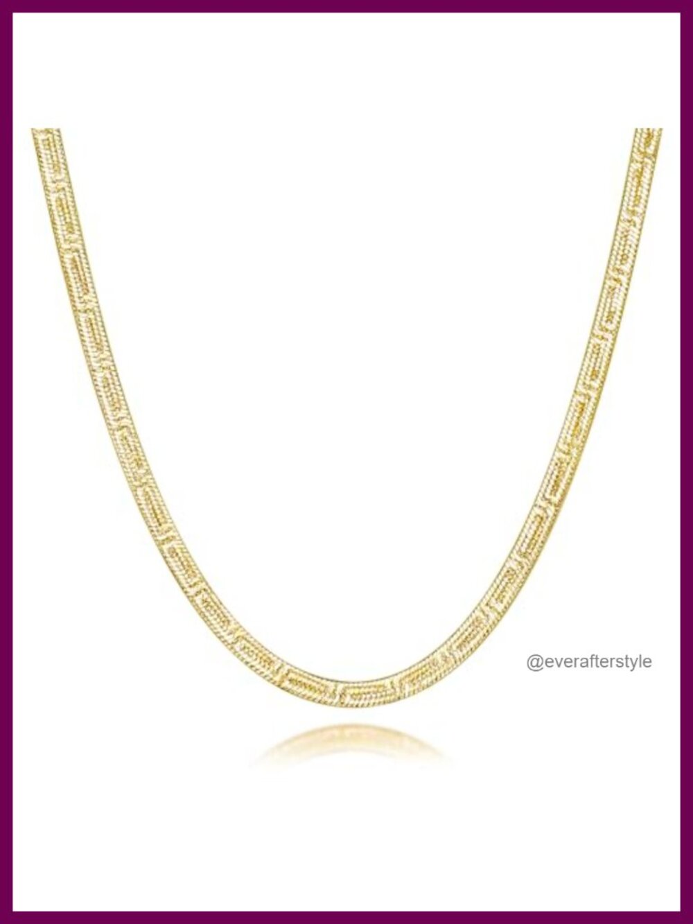 14K Gold Plated Snake Chain Necklace for Women Men 18in Lobster Clasp Modern
